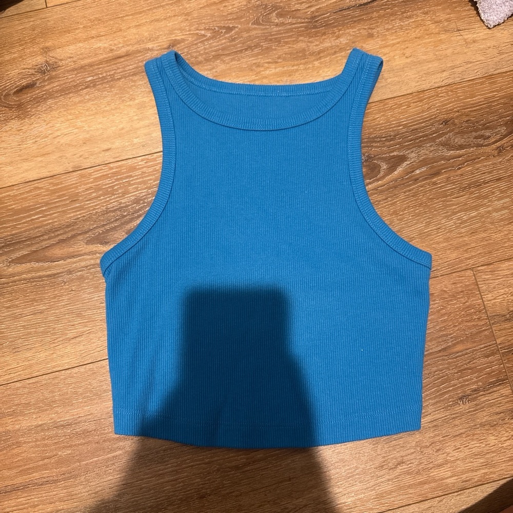 Blue crop top